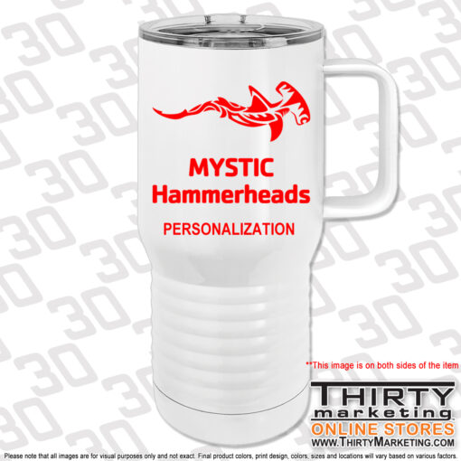 Mystic YMCA Hammerheads 20oz Vacuum Insulated Travel Tumbler - Image 2