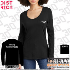 Mystic YMCA Hammerheads Ladies' Perfect Tri® Long Sleeve V-Neck Tee