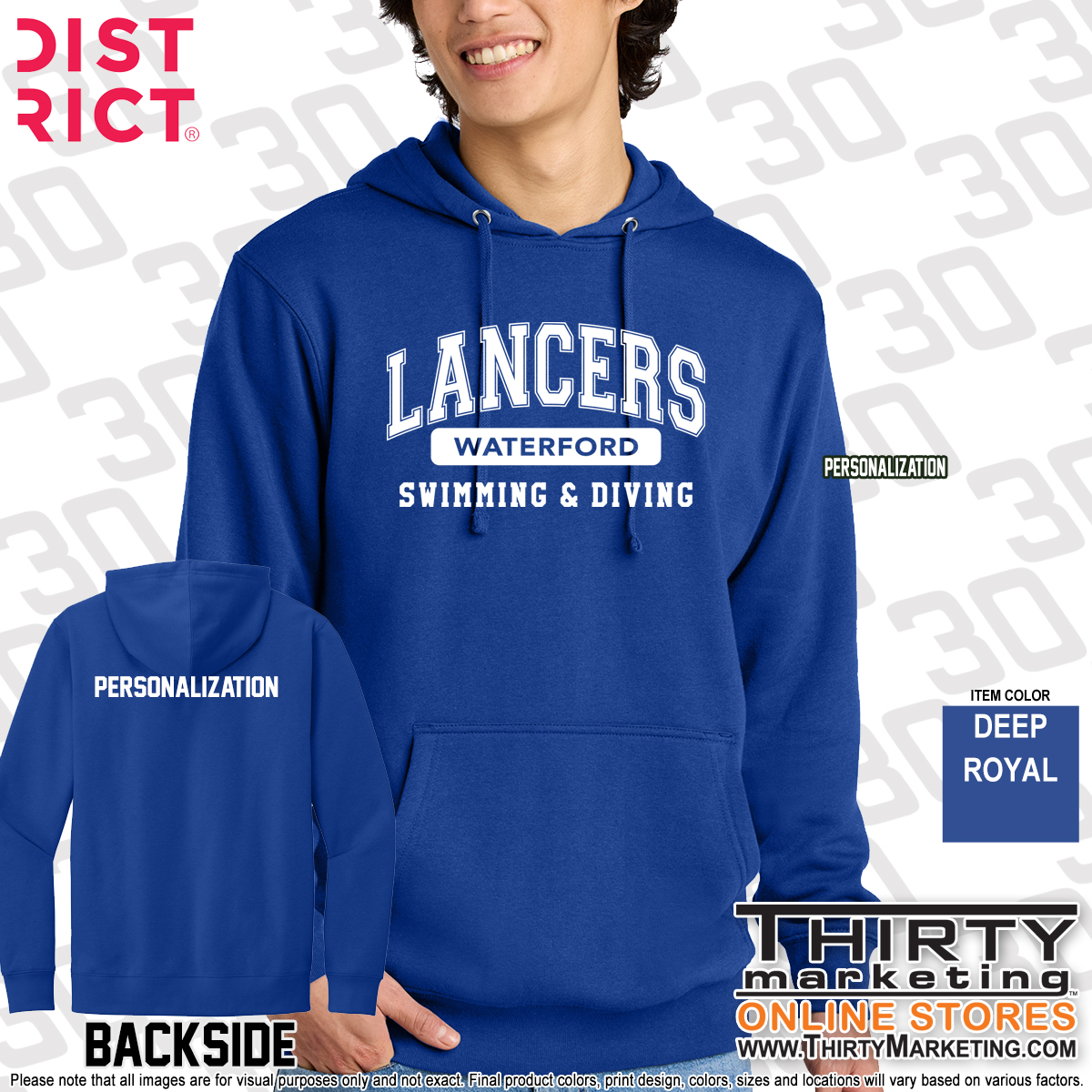 WHS Lancers Swimming Fleece Hoodie - Image 4