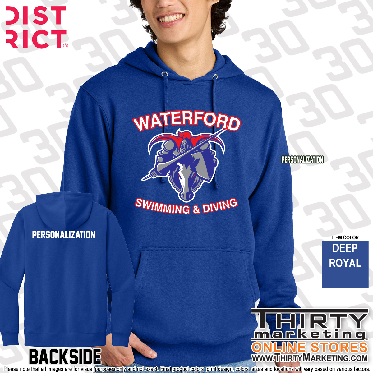 WHS Swimming Fleece Hoodie - Image 4