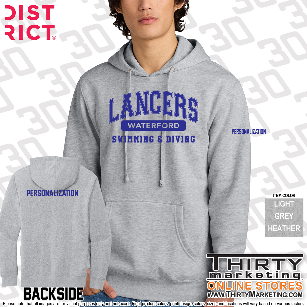 WHS Lancers Swimming Fleece Hoodie - Image 5