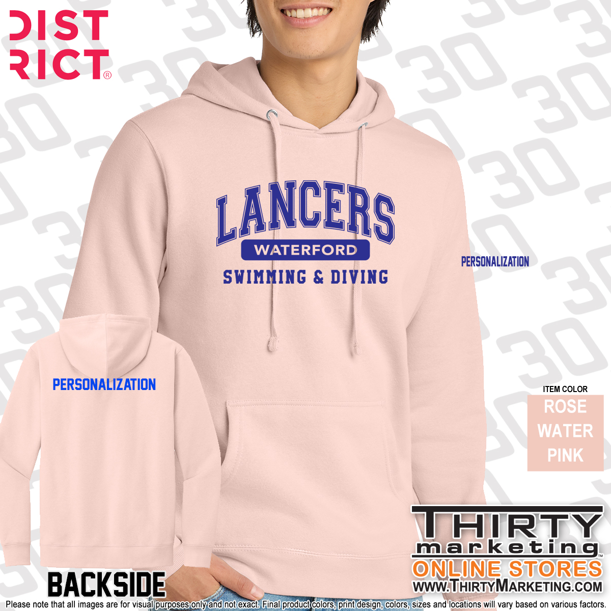WHS Lancers Swimming Fleece Hoodie