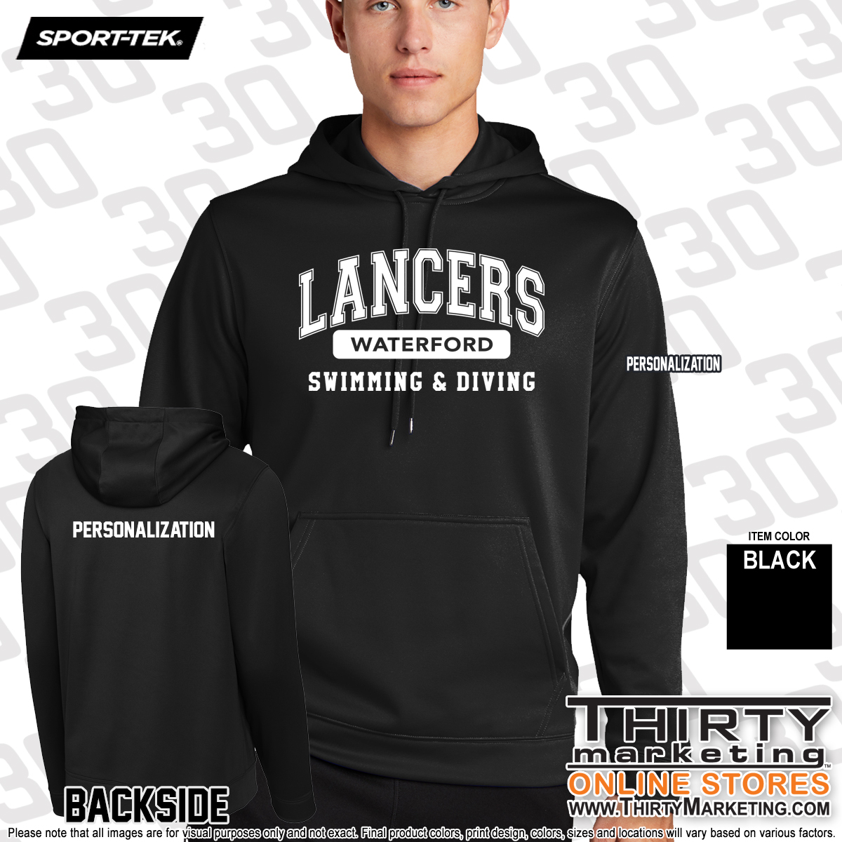 WHS Lancers Swimming Performance Hoodie - Image 2