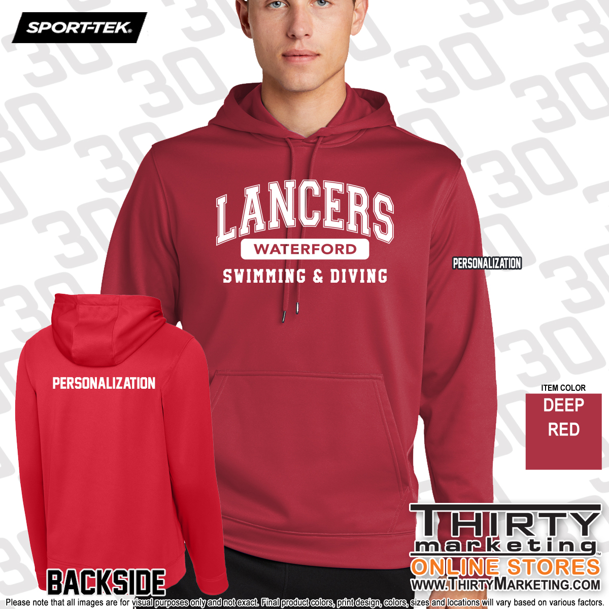 WHS Lancers Swimming Performance Hoodie - Image 3