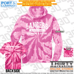 Alternative view of WHS Lancers Swimming Tie-Dye Hoodie