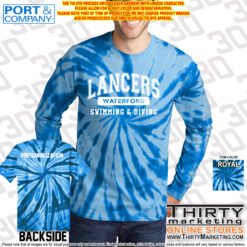 Alternative view of WHS Lancers Swimming Tie-Dye Long Sleeve Tee