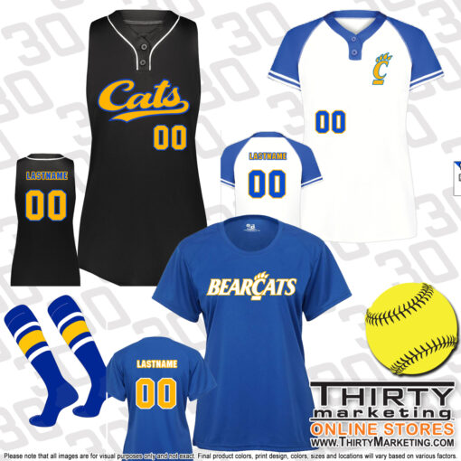 CT Bearcats 2025-2026 Softball Uniform Package