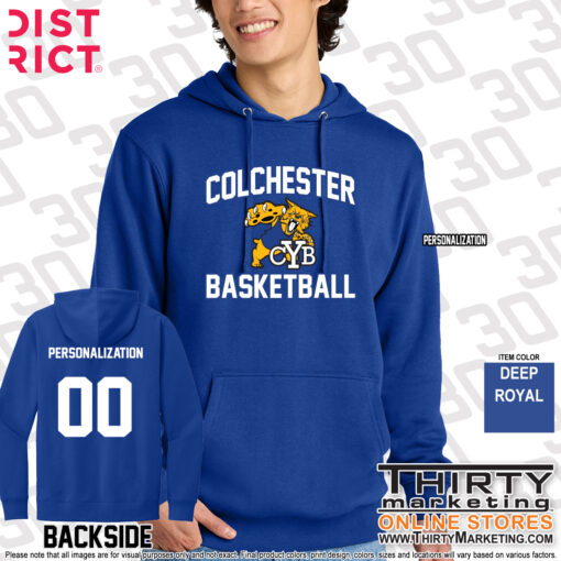 Colchester Youth Basketball District Fleece Hoodie - Image 2