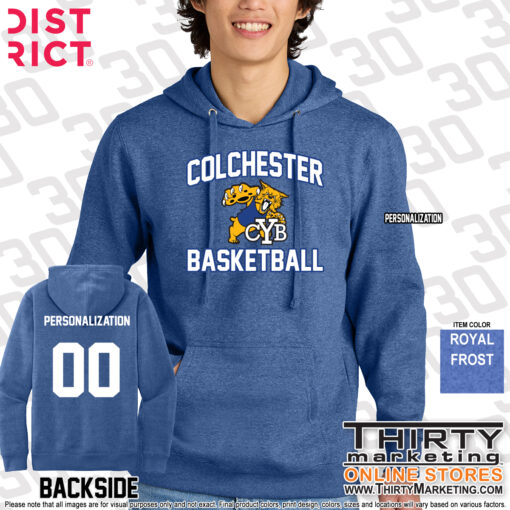 Colchester Youth Basketball District Fleece Hoodie - Image 4