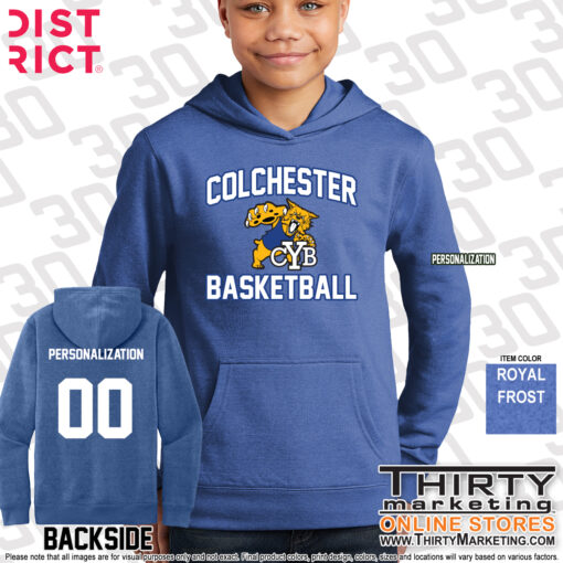 Colchester Youth Basketball District Fleece Hoodie - Image 6