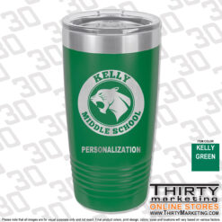 Kelly Middle School 20oz Engraved Ringneck Tumbler