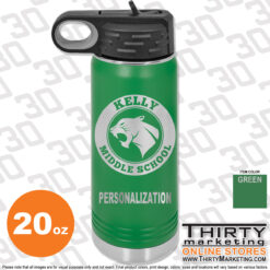 Kelly Middle School Engraved 20oz Water Bottle