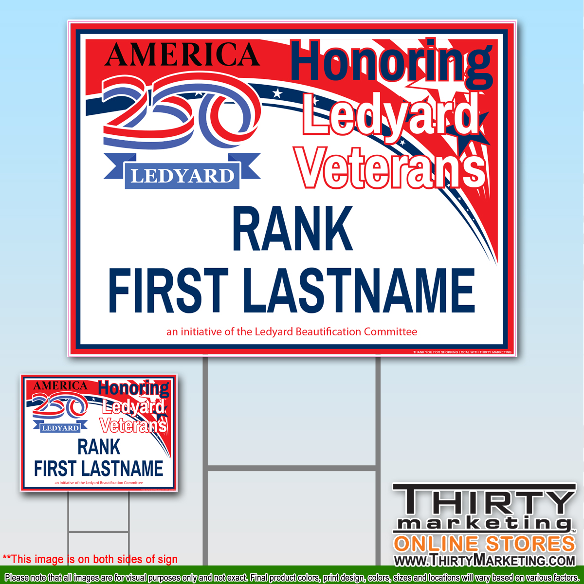 LBC Ledyard Honoring Veterans Sign