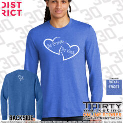 Alternative view of Be Brave Be Kind District® Perfect Tri® Long Sleeve Tee