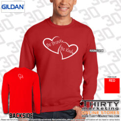 Alternative view of Be Brave Be Kind Crewneck Sweatshirt