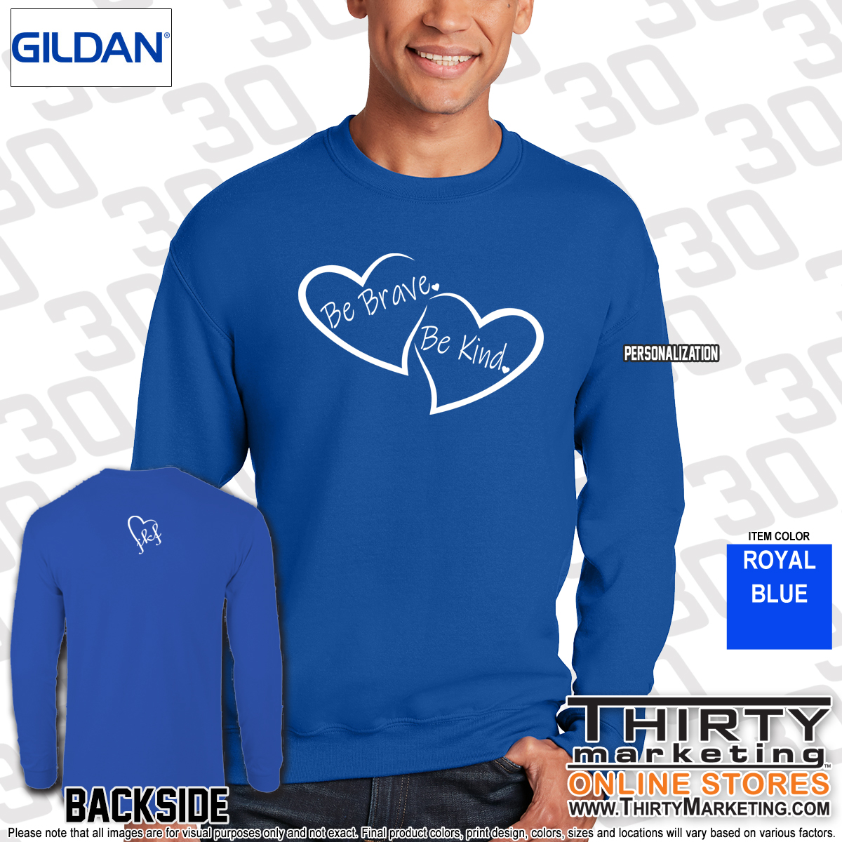 Be Brave Be Kind Crewneck Sweatshirt