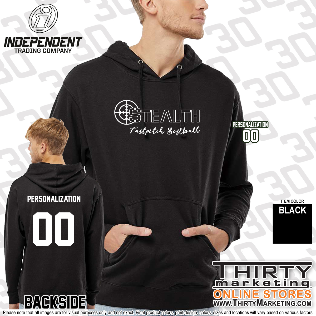 Stealth Fastpitch Softball Independent Hoodie - Image 2
