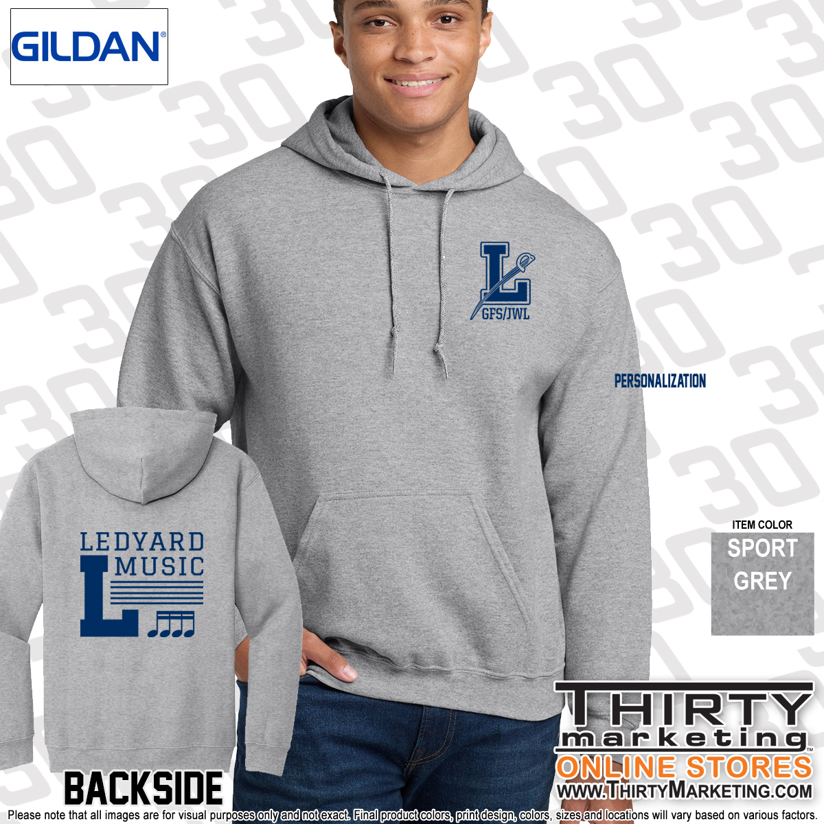Ledyard Elementary Music Hoodie - Image 14