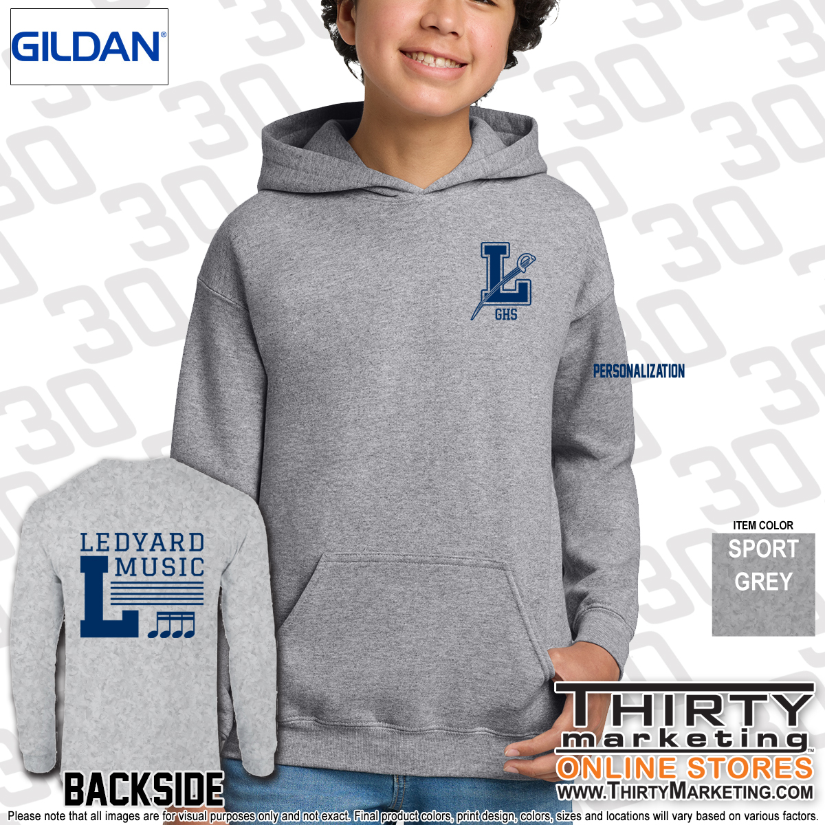 Ledyard Elementary Music Hoodie - Image 6