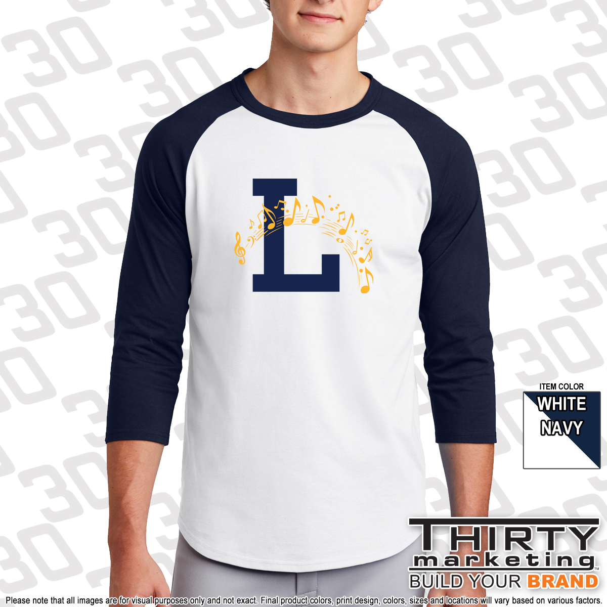 Ledyard Elementary Music Colorblock Raglan Jersey