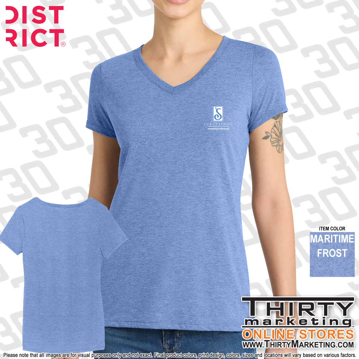 Soroptimist Perfect Tri® V-Neck Tee