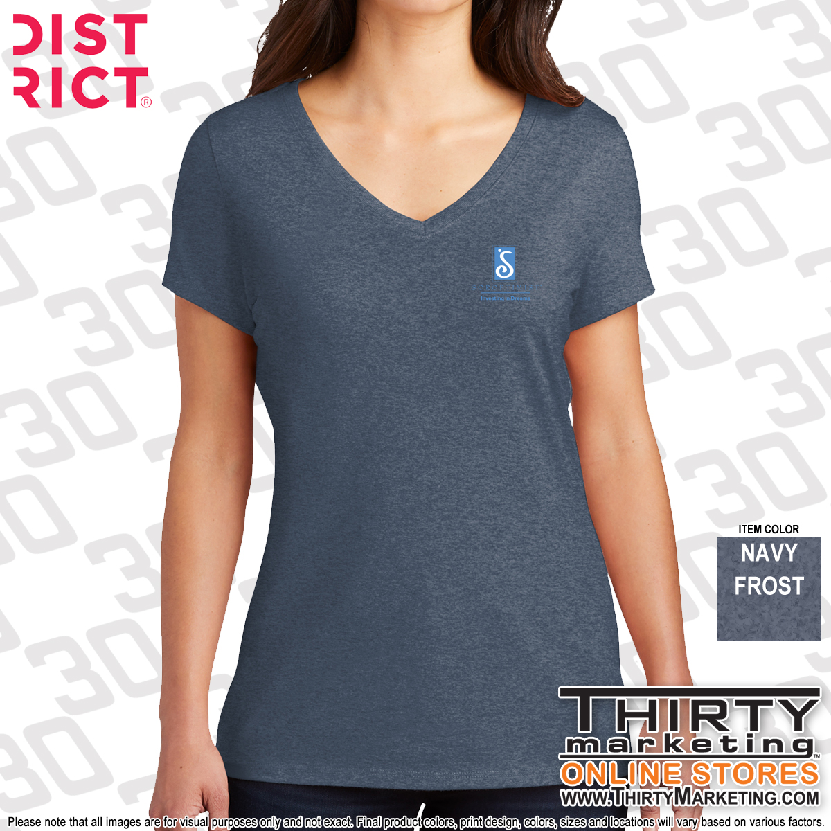 Soroptimist Perfect Tri® V-Neck Tee - Image 4