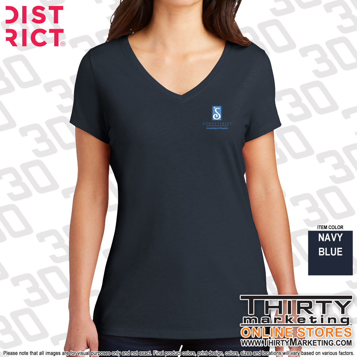 Soroptimist Perfect Tri® V-Neck Tee - Image 5