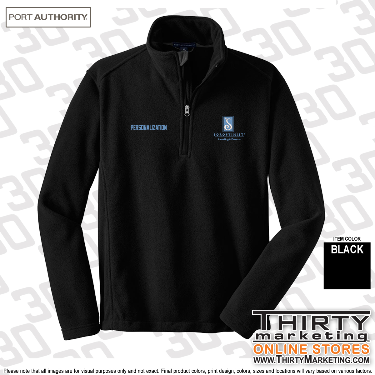 Soroptimist Fleece 1/4-Zip Pullover - Image 4
