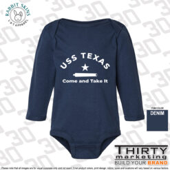 USS Texas FRG Infant Long Sleeve Bodysuit