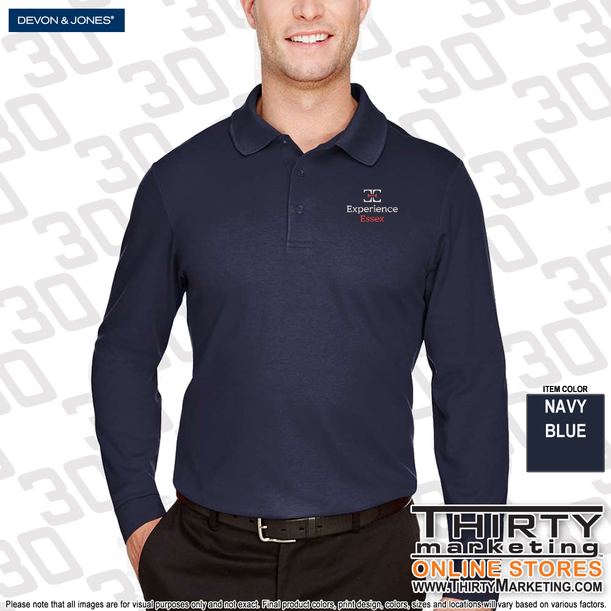 Experience Essex Long Sleeve Polo - Image 4