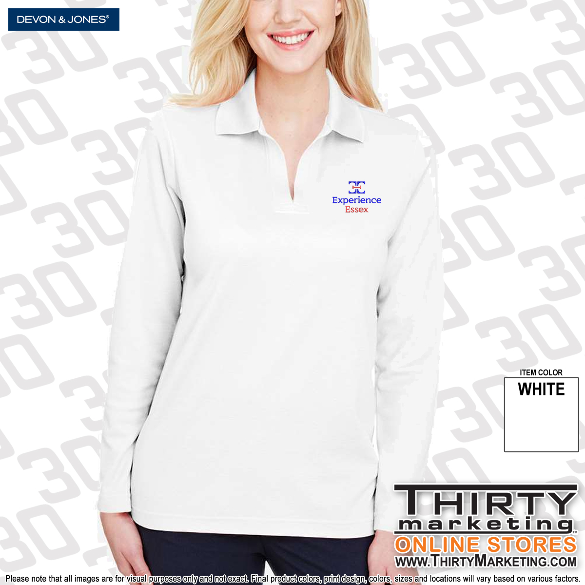 Experience Essex Long Sleeve Polo - Image 3