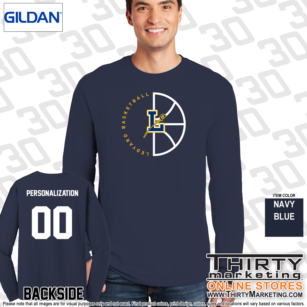 LMS Basketball Cotton Long Sleeve Shirt