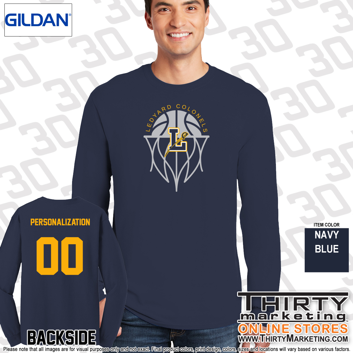 LMS Basketball Cotton Long Sleeve Shirt - Image 2