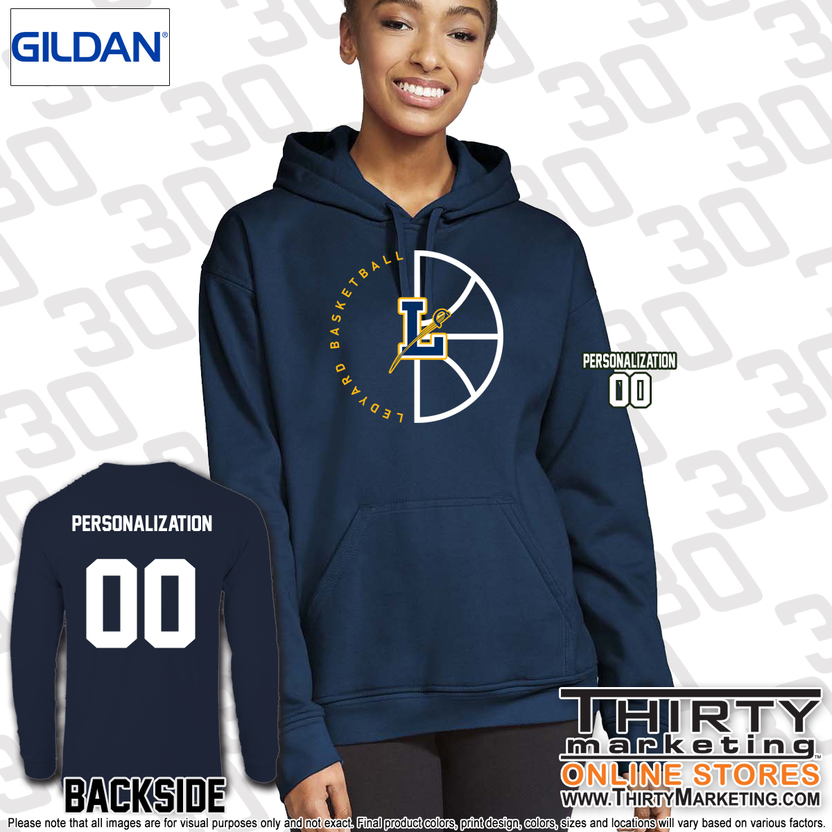 LMS Basketball Gildan Softstyle Hoodie - Image 4