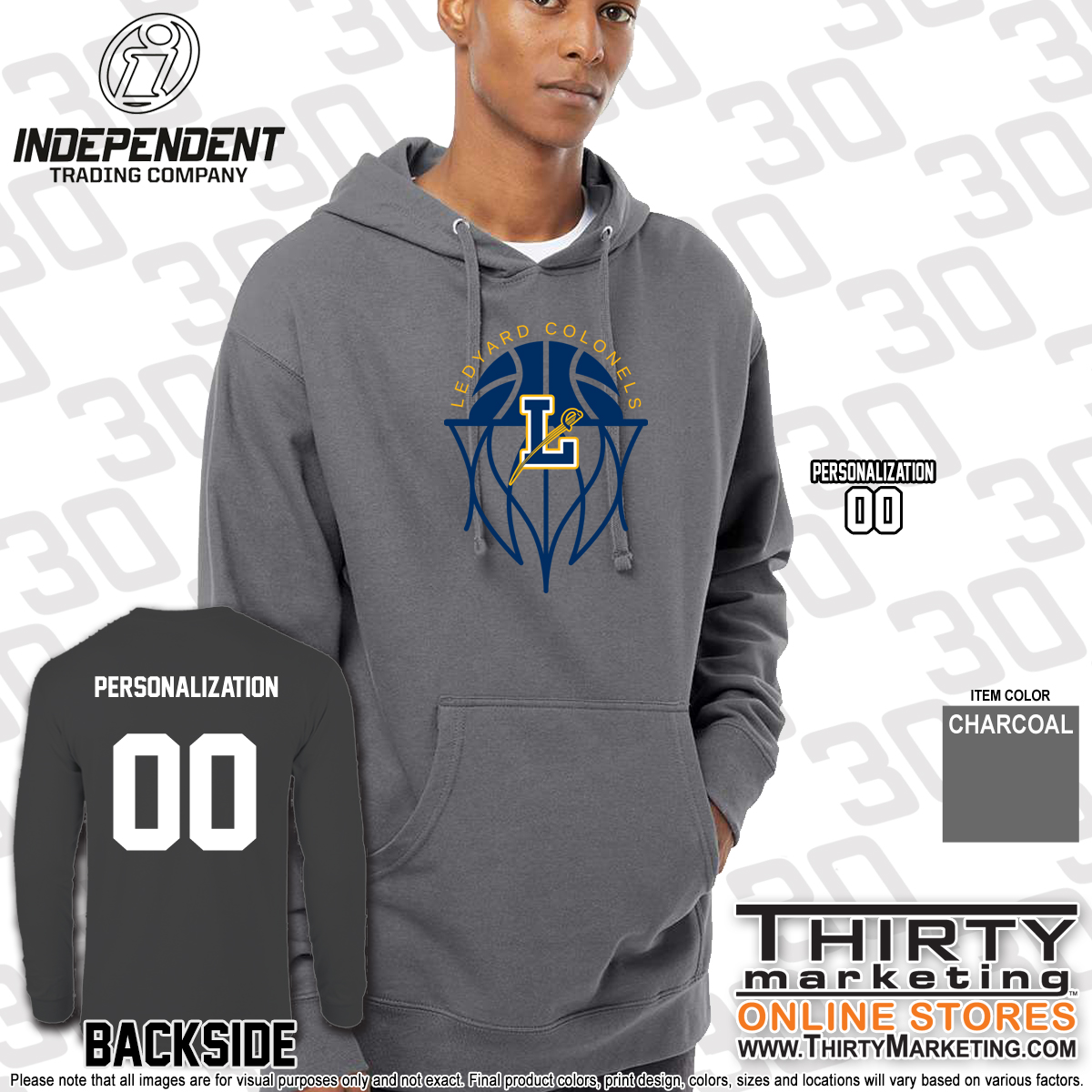 LMS Basketball Independent Midweight Hoodie - Image 3
