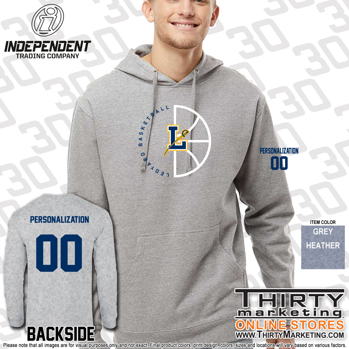 LMS Basketball Independent Midweight Hoodie - Image 4