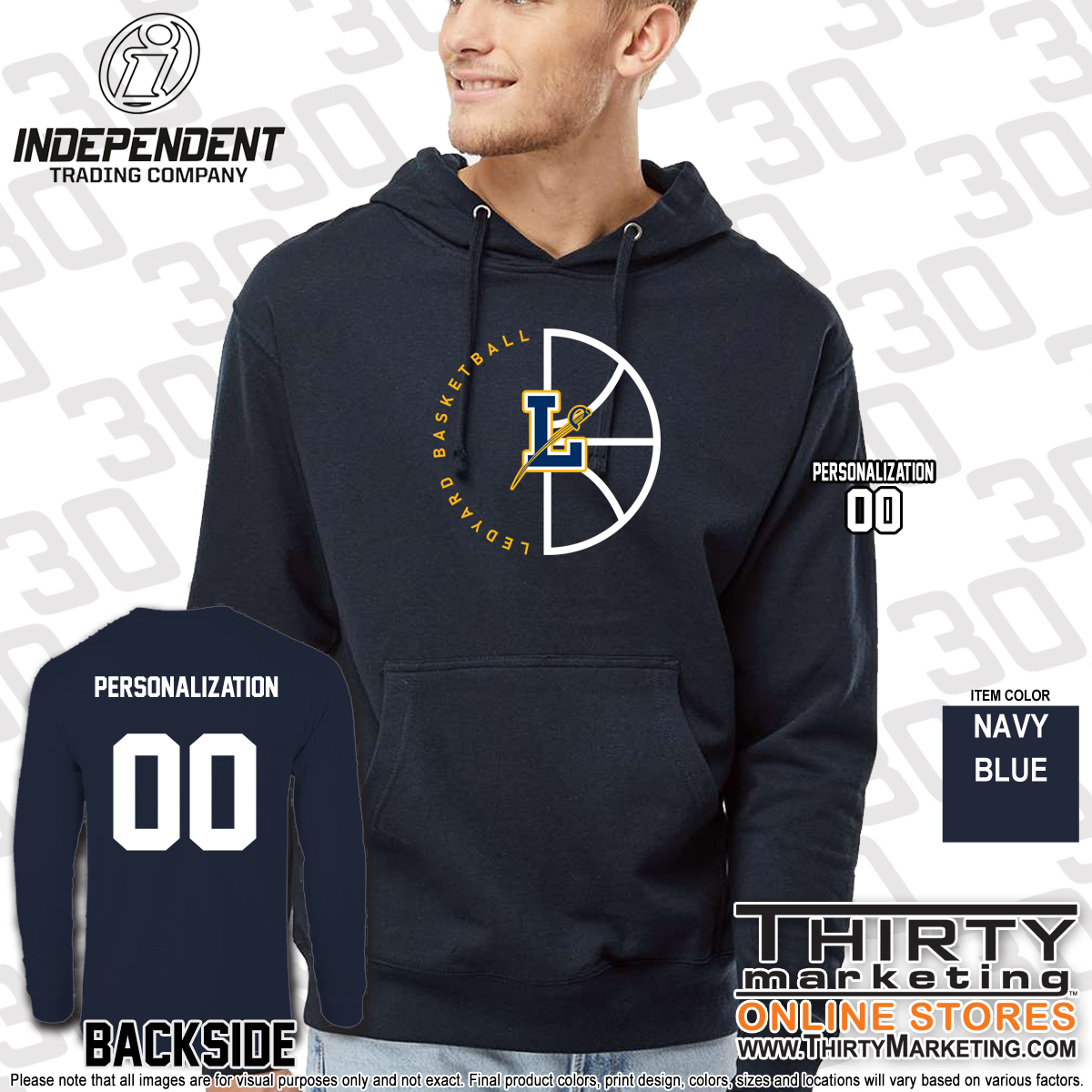 LMS Basketball Independent Midweight Hoodie - Image 6