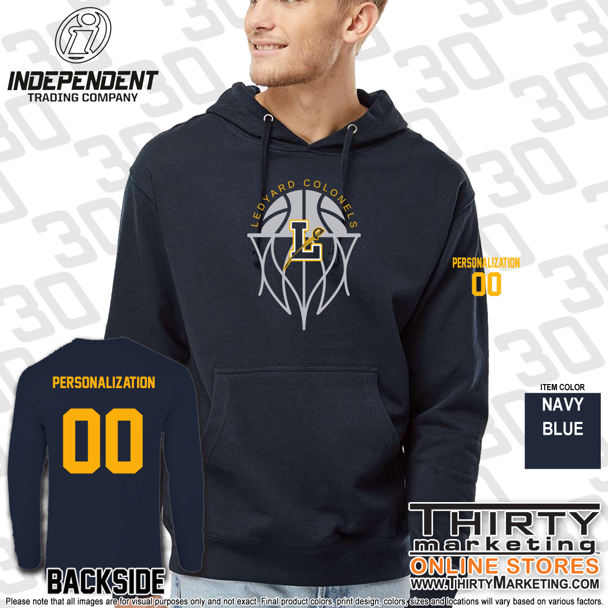 LMS Basketball Independent Midweight Hoodie - Image 7