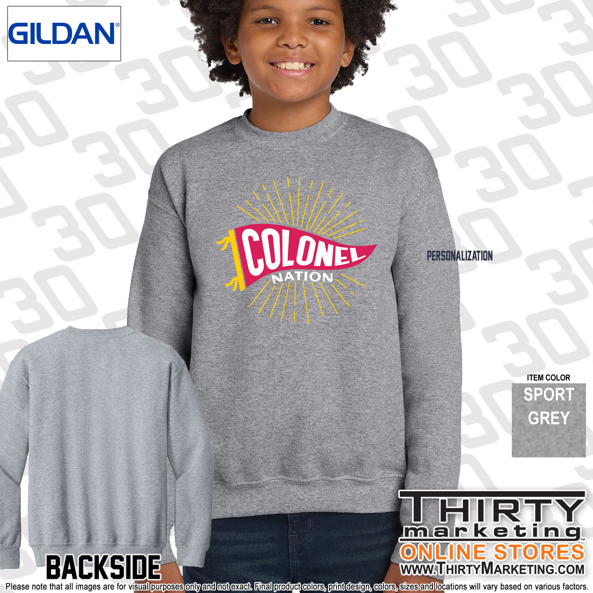 GHS Colonel Nation Crewneck Sweatshirt - Image 2