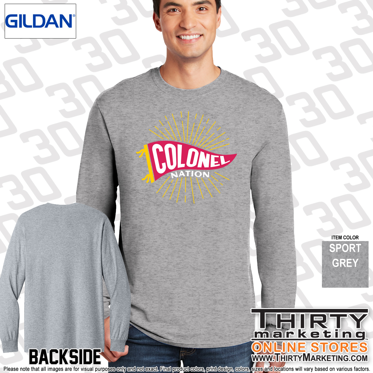 GHS Colonel Nation Long Sleeve T-Shirt - Image 4