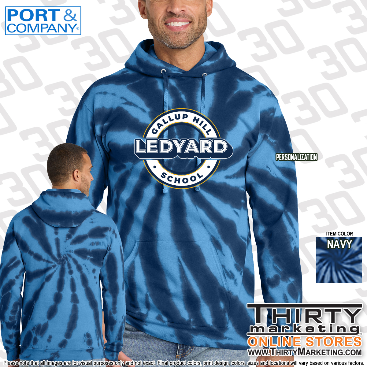 GHS Ledyard Tie-Dye Hoodie - Image 4