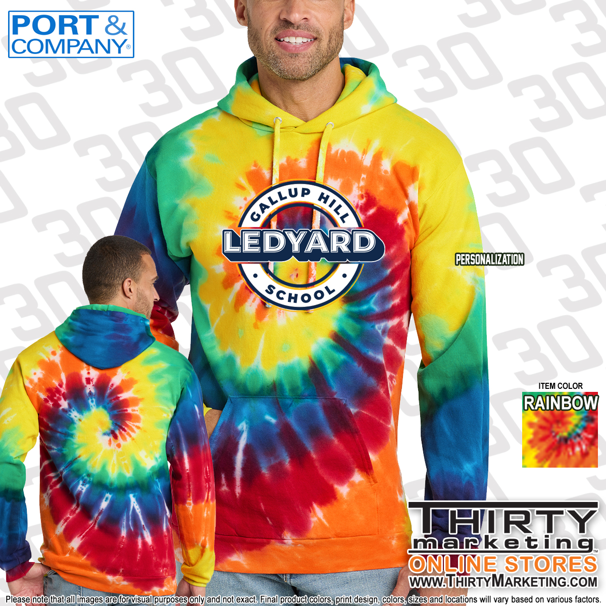 GHS Ledyard Tie-Dye Hoodie - Image 5