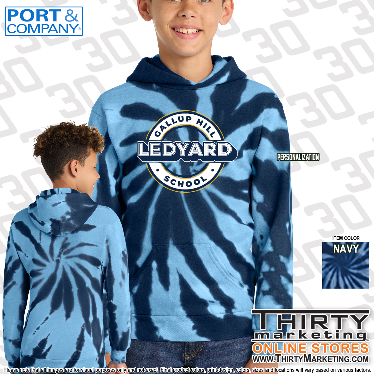 GHS Ledyard Tie-Dye Hoodie - Image 2