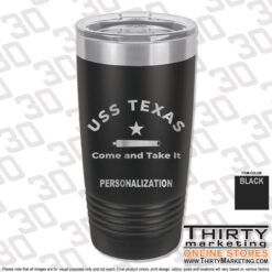 USS Texas FRG 20oz Engraved Ringneck Tumbler