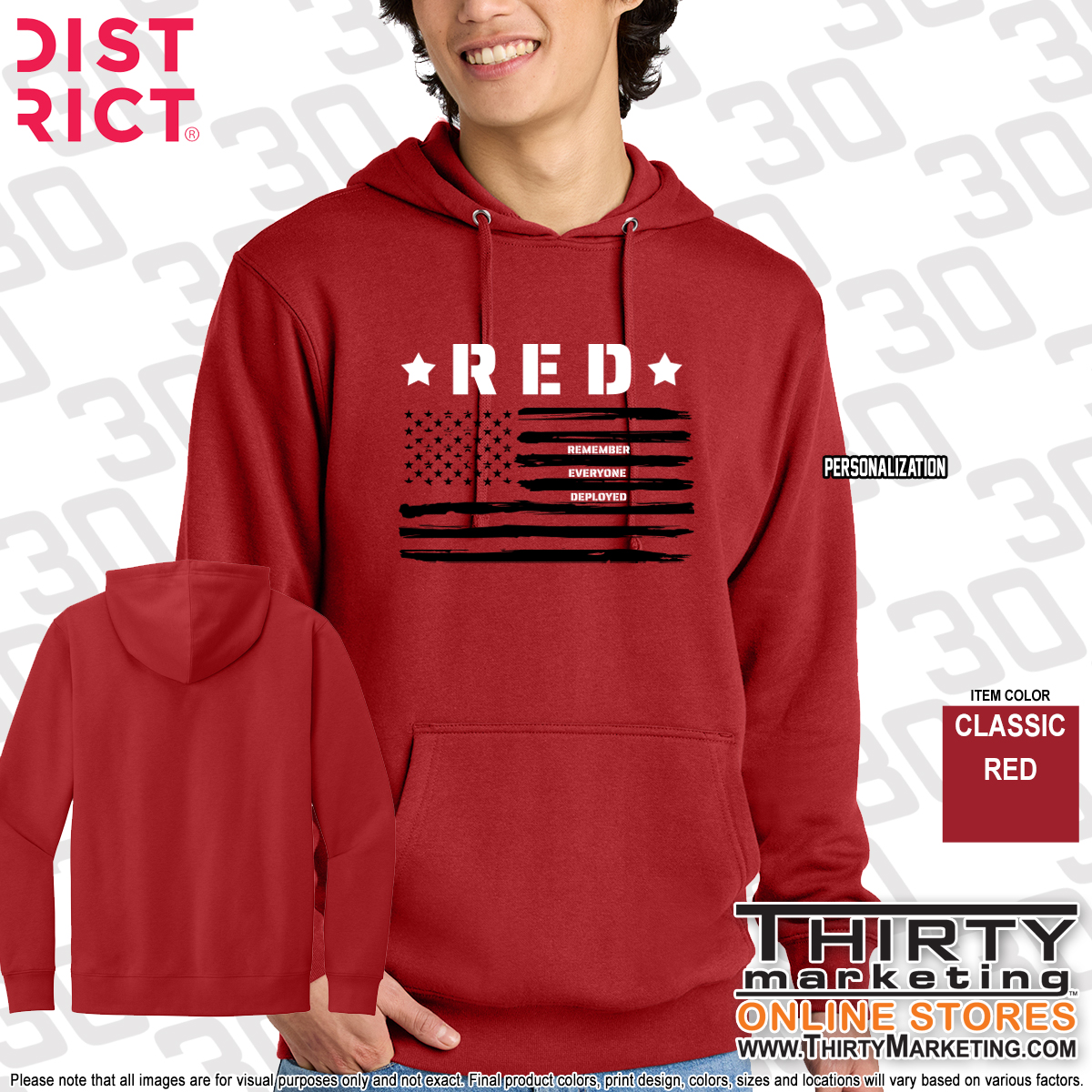 USS Texas FRG RED Fleece Hoodie