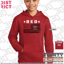 Alternative view of USS Texas FRG RED Fleece Hoodie