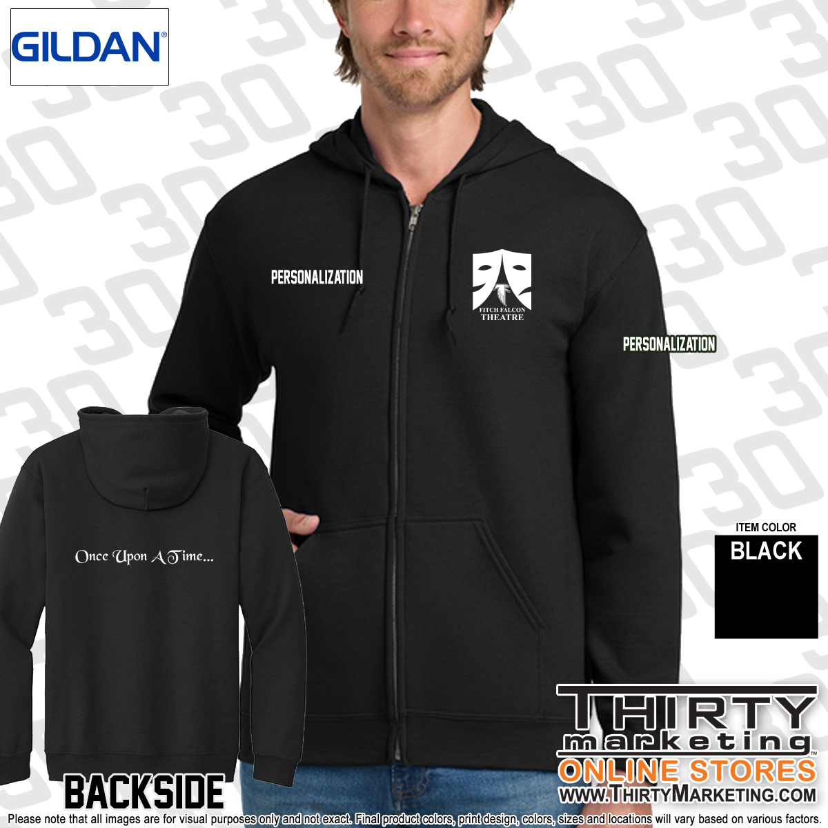 Falcon Theatre Zip Up Hoodie