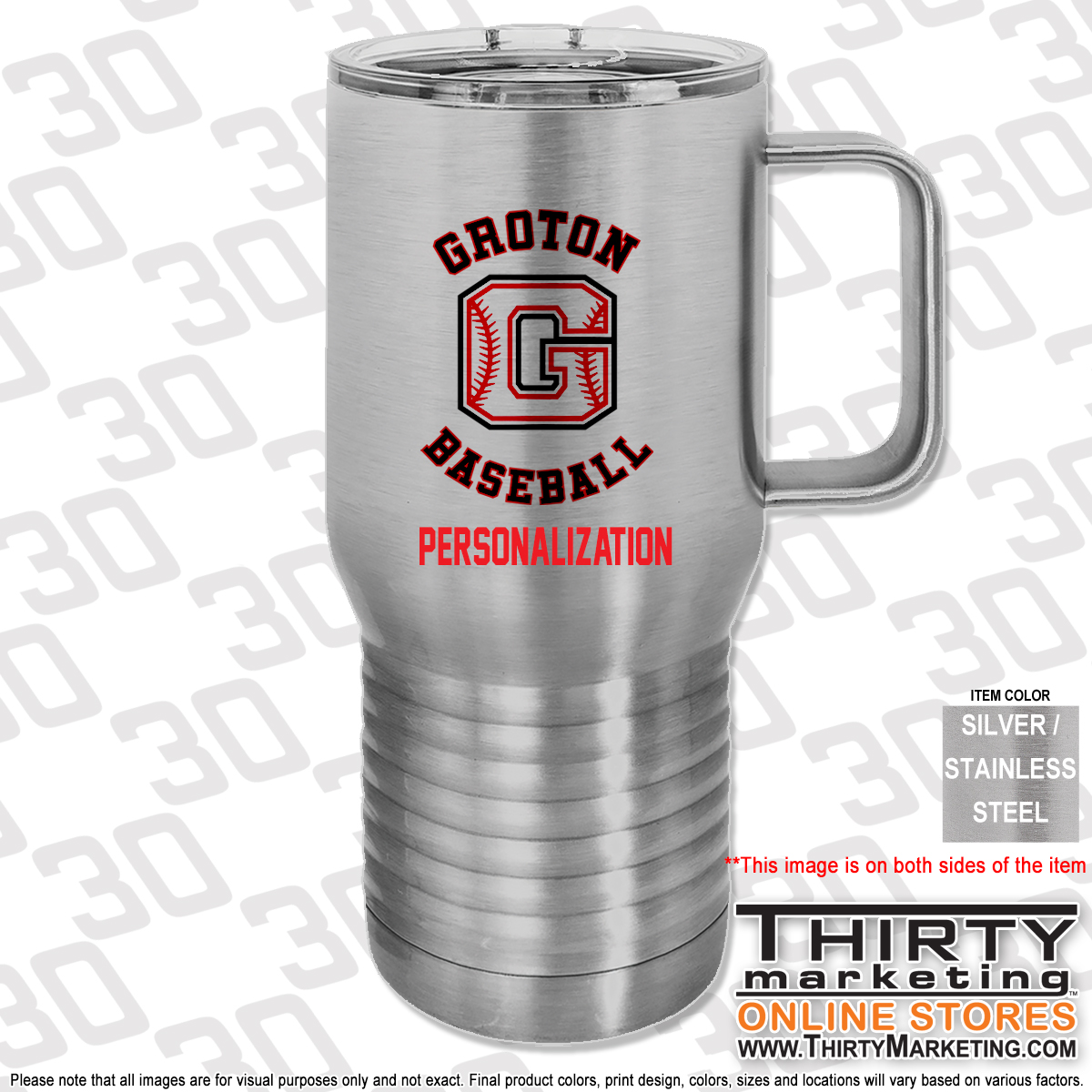 Groton Little League 20oz Insulated Travel Mug - Image 2