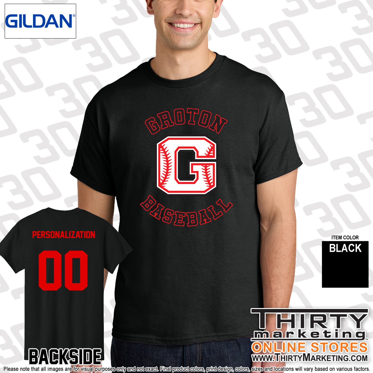 Groton Little League Cotton T-Shirt - Image 2