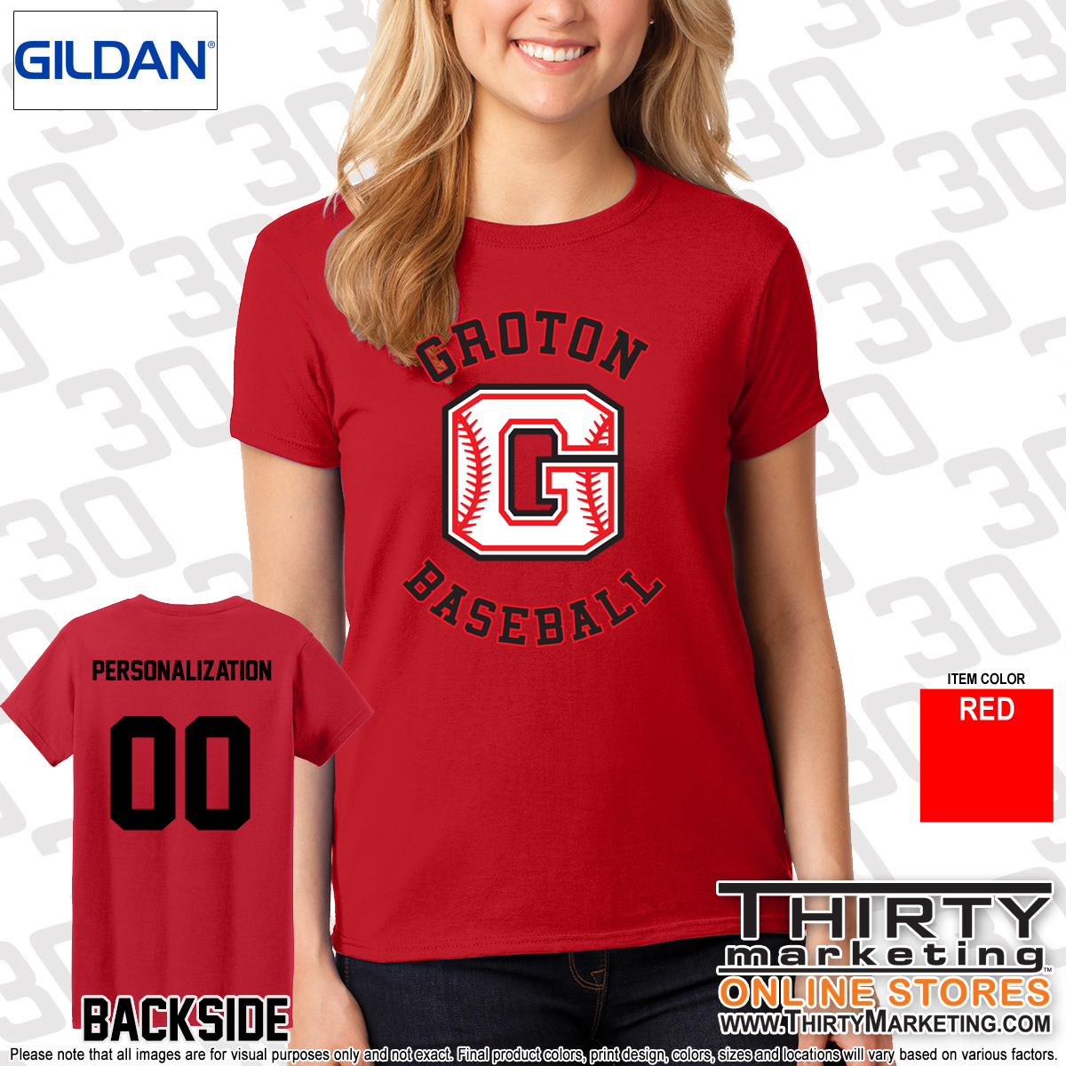 Groton Little League Cotton T-Shirt - Image 7